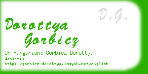dorottya gorbicz business card